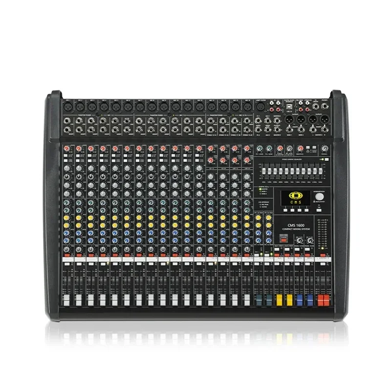 CMS1600-3 48V Phantom Audio Mixer Console Professional 16 Channel Compact Mixing Desk System For Stage Church Studio