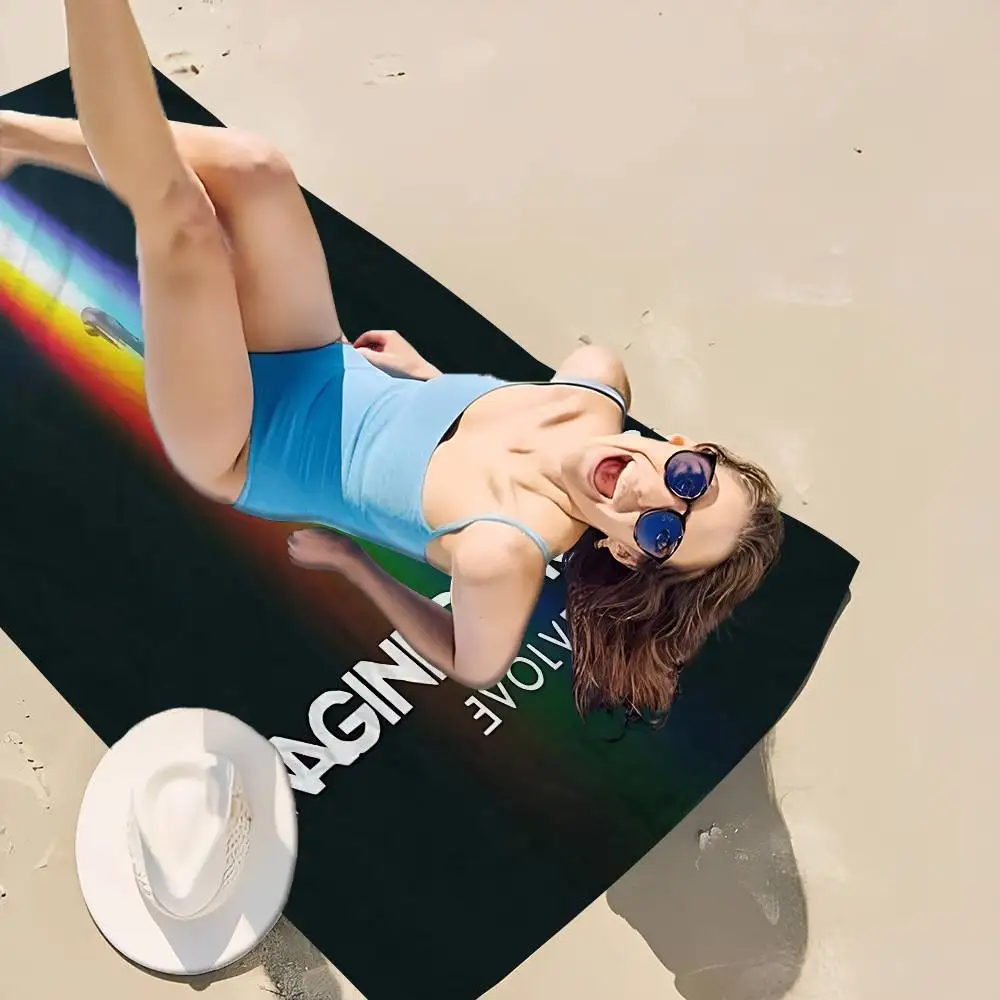 Rock Band Imagine Dragons Bath Towel Microfiber Soft Water Absorbing Breathable For Girl Kids Decorative Cartoon Beach Towel