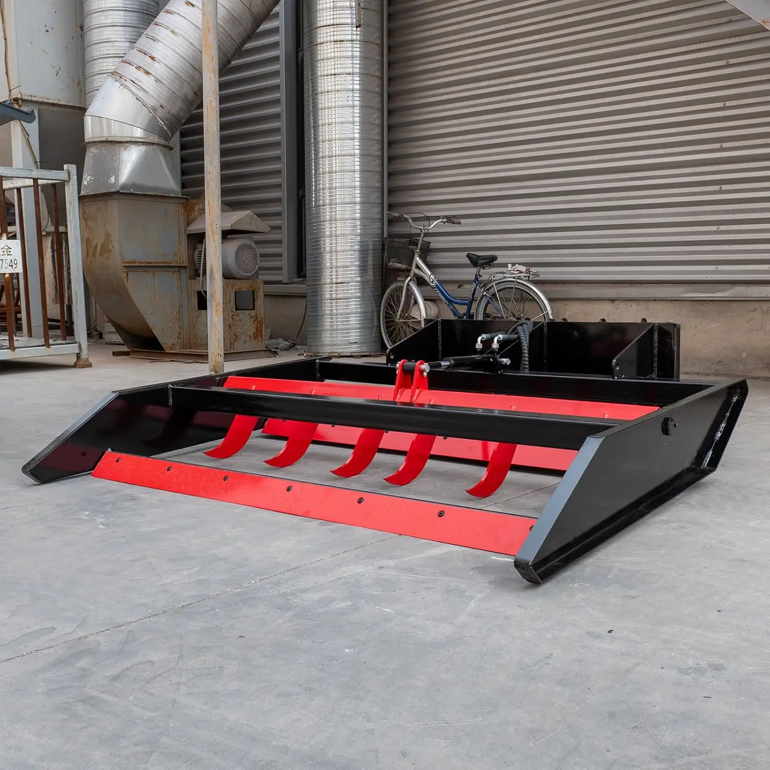 MMS 68.89"/1750mm Heavy Duty Grader Loosener Skid Steer Attachment,Soil Ripper Attachment Grading Leveling Accessories