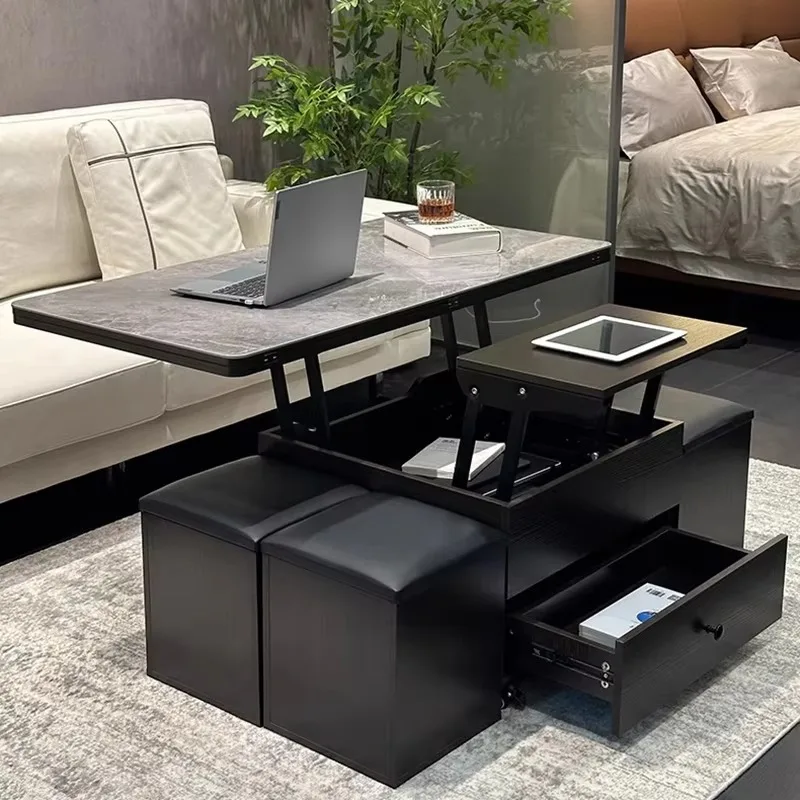 Unquie Business Coffee Tables Extendable Protect Wooden Italian Salon Tea Table Living Room Hotel Mesas De Centro Furniture Home