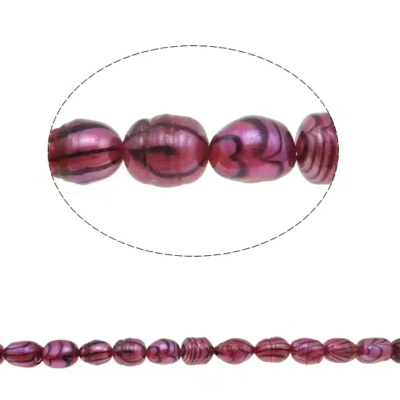 1 Strand Natural Cultured Baroque Freshwater Red Pearl Beads 9-10mm Jewelry Making DIY Necklace Bracelet Earring Accessories