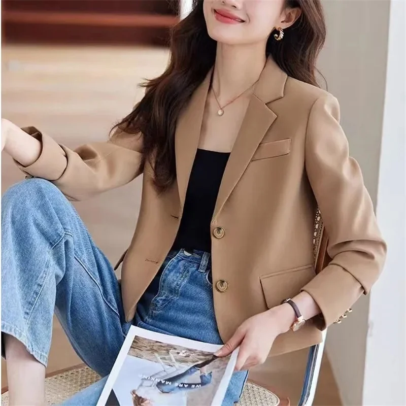 High Quality Blazer Jacket Female Spring Autumn New 2026 Xiaoxiangfeng Suit Coat Women's Korean Outwear Loose Fashion Overwear