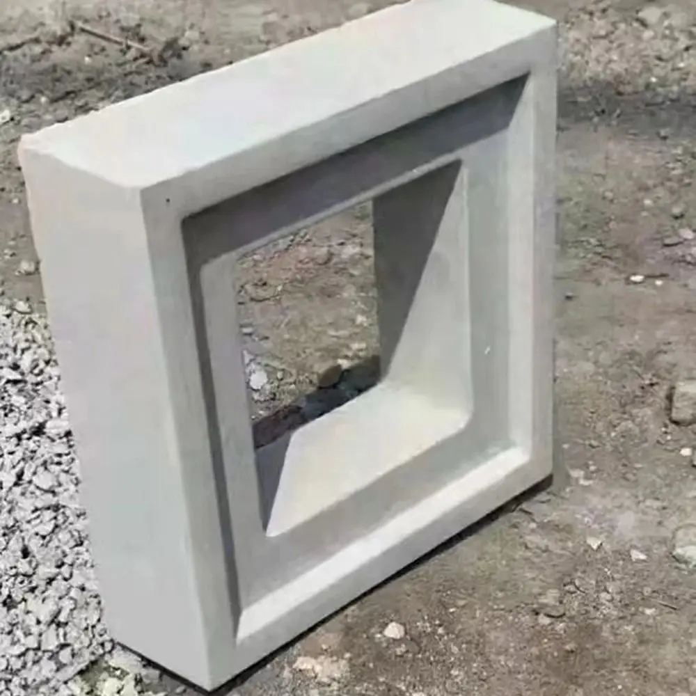 Plastic Hollow Brick Mold 20*20*6cm Square Wall Brick Mould Anti-Slip 3D Carving Cement Antique Brick Mold Grid Background