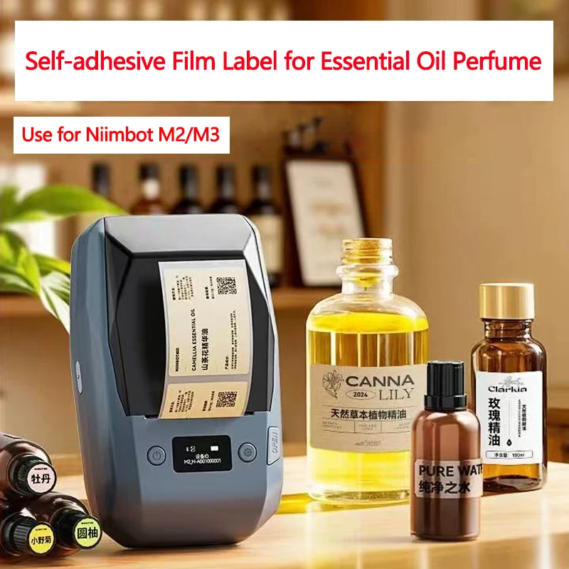 

Niimbot M2/M3 Self-adhesive Film Label Sticker Essential Oil Label Paper Perfume Beauty Sample Dispenser Bottle Label Sticker
