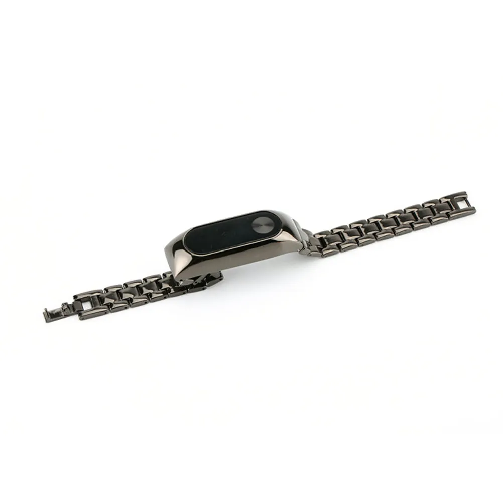 Stainless Steel Strap Black Replacement Strap Bands Skin Friendly Comfortable Fit for Xiaomi Bracelet