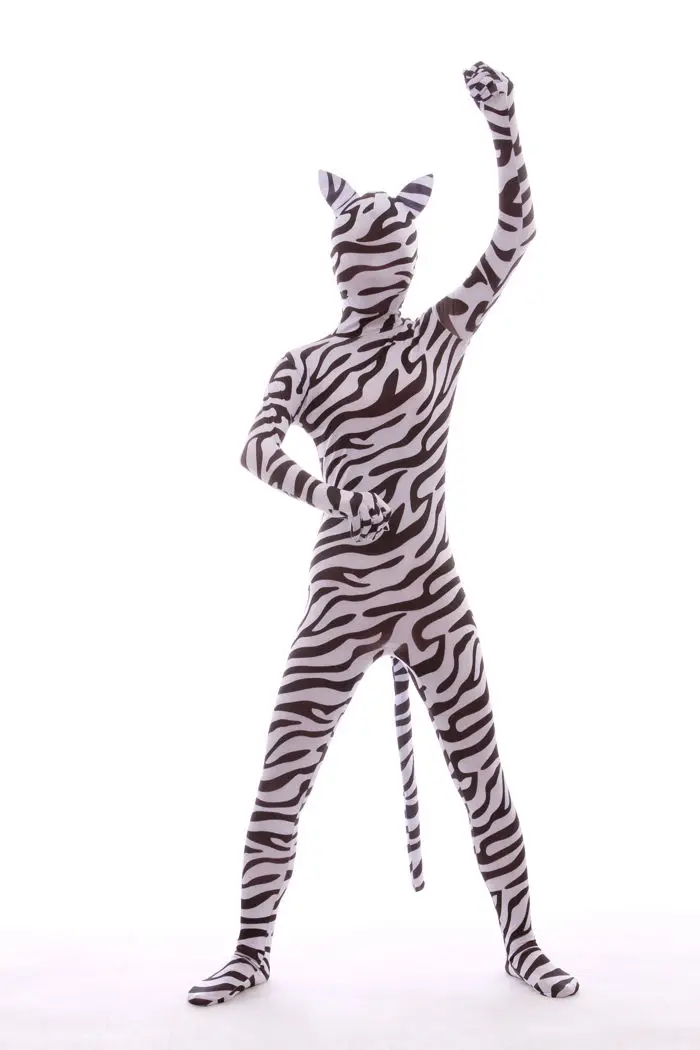 

Полный охват, комбинезон с рисунком зебры, обтягивающий костюм, сценический костюм, кукольная одежда для игр, одежда на тему аниме, женские прыжки...