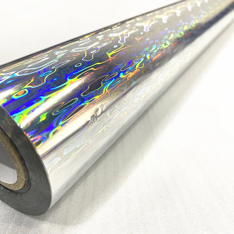 64cm X 120M Hot Stamping Foil Holographic Foil Silver Lines Hot Press on Paper or Plastic Heat Transfer Film DIY Fishing Lure