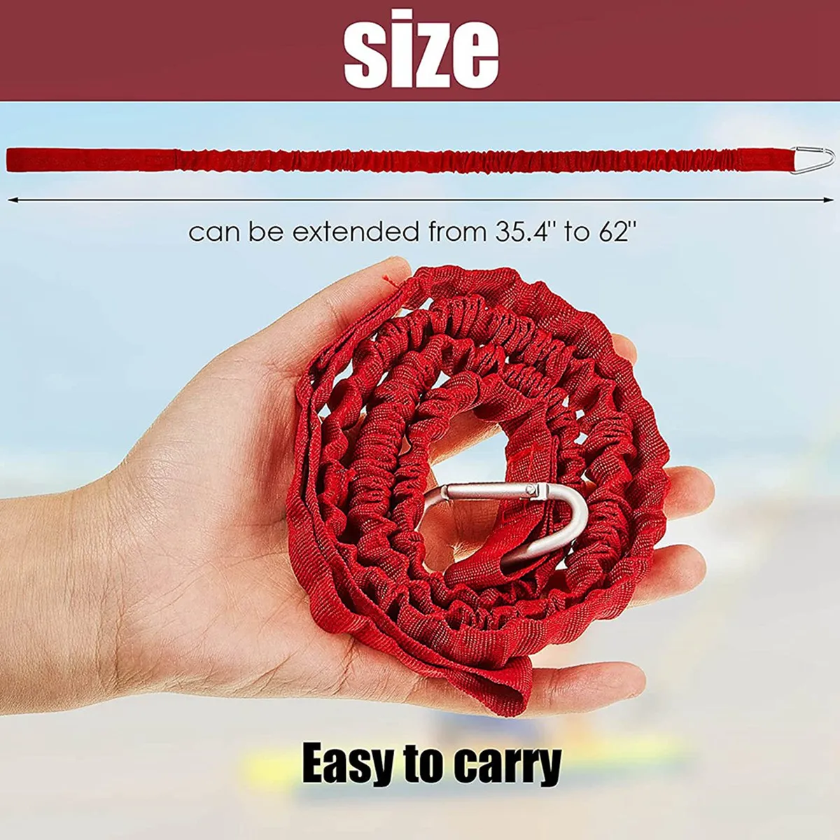 4 Pieces Kayak Paddle Leash Kayak Rod Leash Stretchable Coiled Lanyard Leash Kayak Accessories for Kayak Paddles,Red