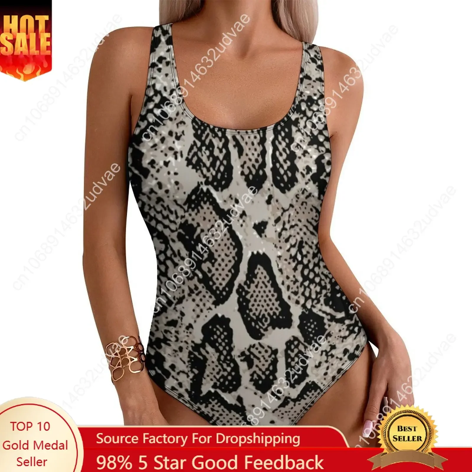 Python Snakeskin Swimsuit Snake Scale Texture Push Up Swimwear One Piece Holiday Pool Bathing Suits Swimsuits Sexy Beachwear