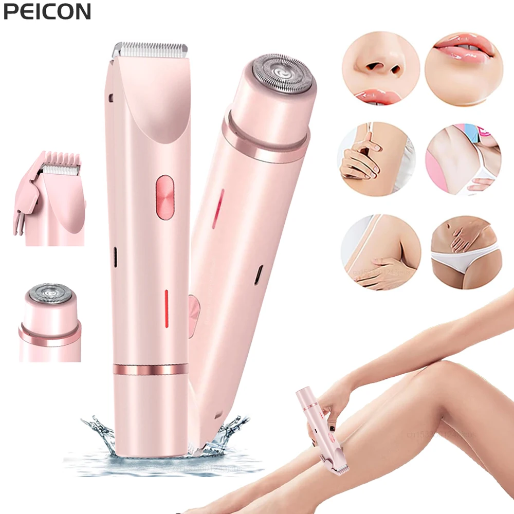 Electric Razor Woman Shaver Painless Women Mustache Epilator Leg Bikini Body Hair Trimmer for Women Facial Epilator Hair Remover