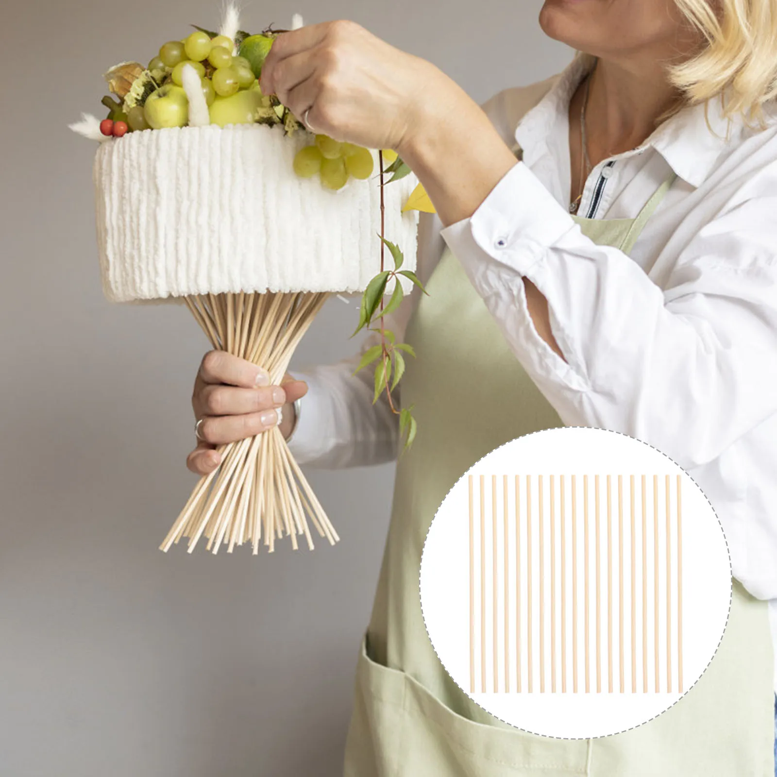 

50 Pcs Crafting Projects Stick Bamboo Material Bag Wood Sticks Decorative Stickss