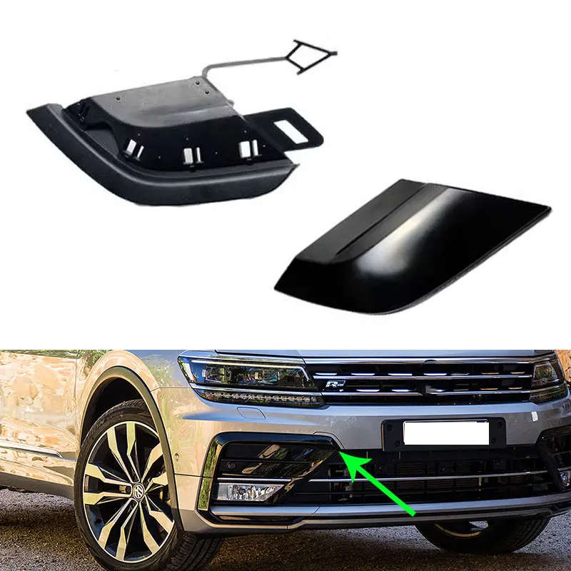 Car Front Towing Hook Cap Cover Without Paint For Volkswagen VW Tiguan R-LINE 2017 2018 2019 2020 5NA807155