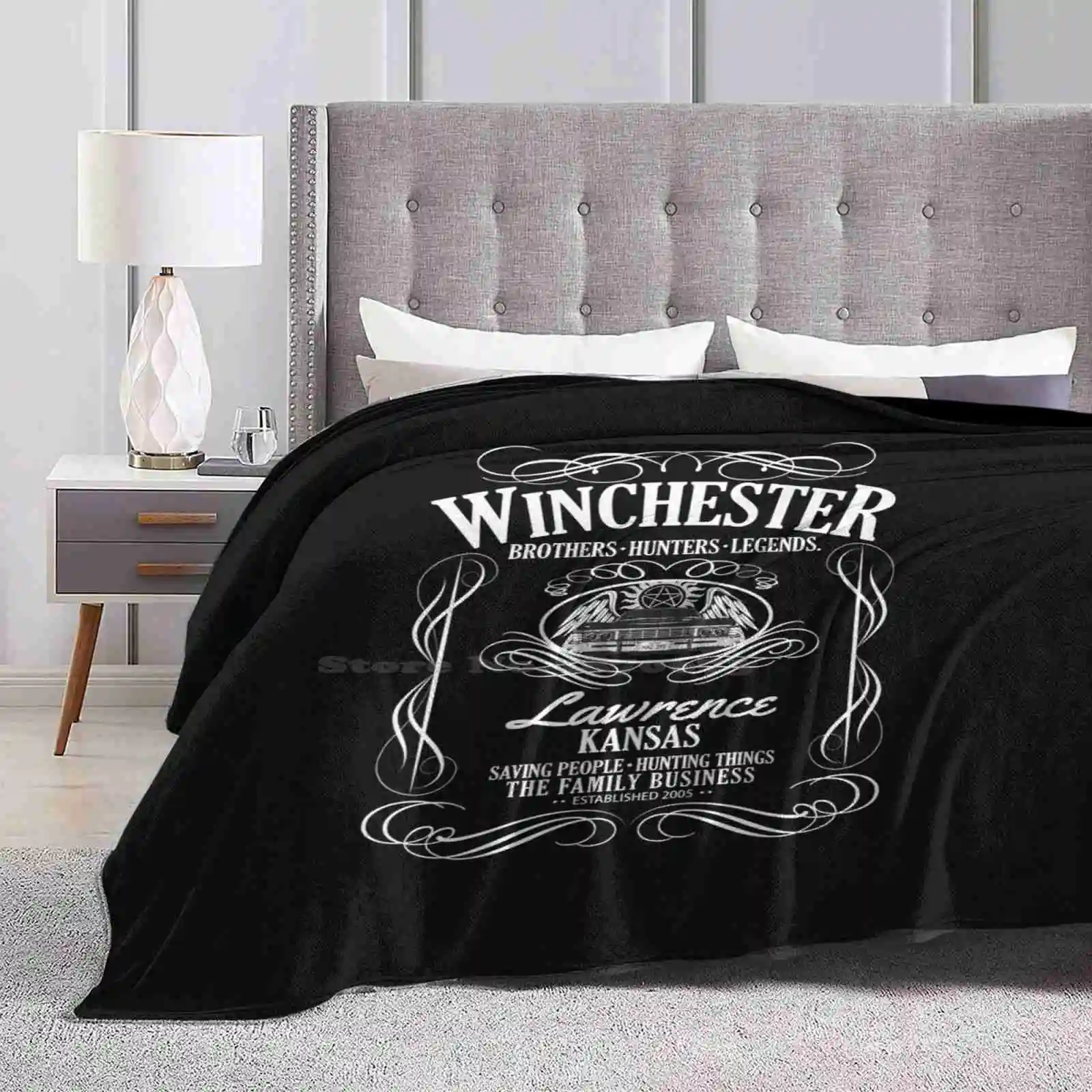 Winchester-American Legends Top Quality Comfortable Bed Sofa Soft Blanket Supernatural Sam Winchester Dean Winchester Bobby