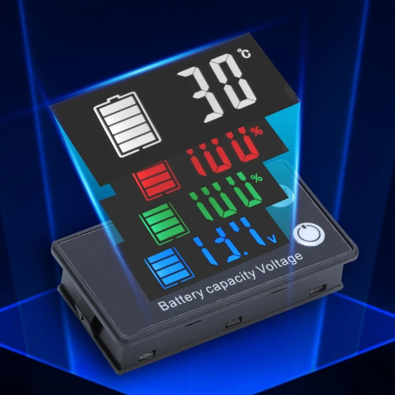 Battery Charge Level Indicator for Dc 7-70V Lead Acid Lithium Battery Capacity Meter Test Display LED Tester Voltmeter