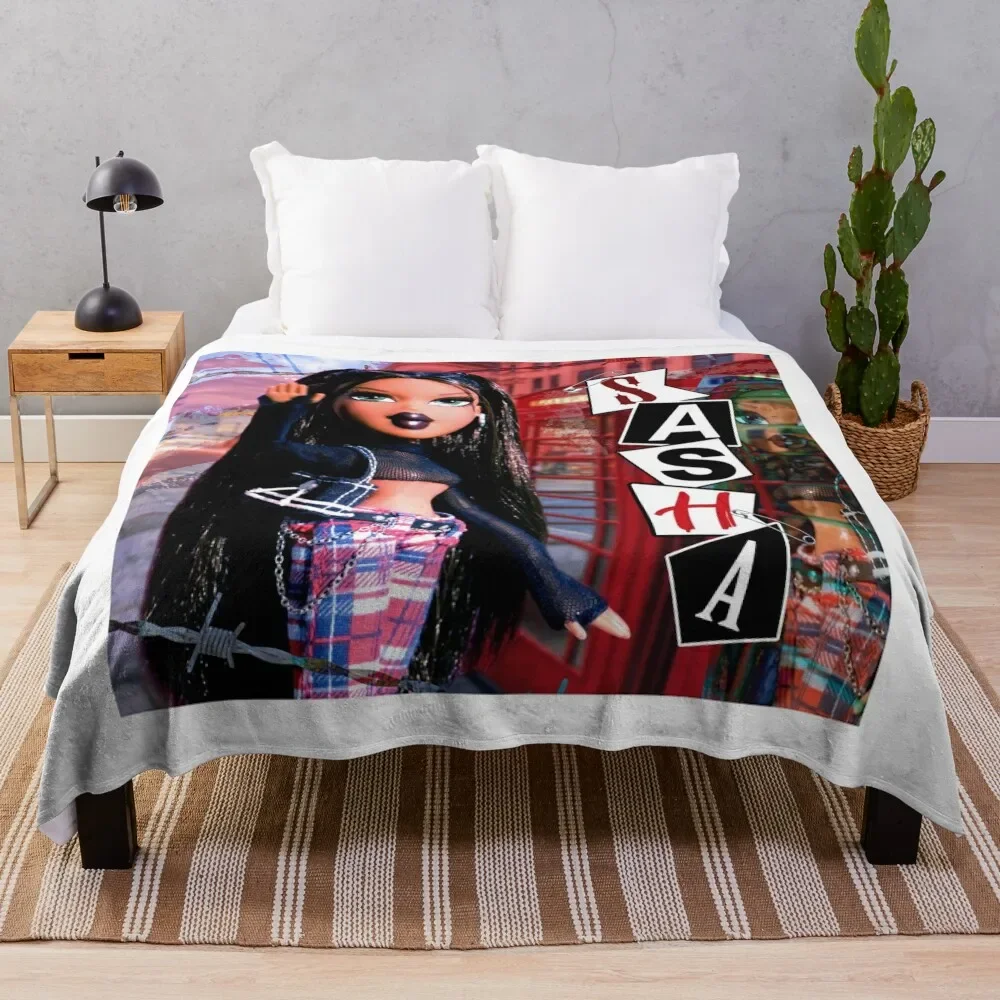Bratz Punk Sasha Throw Blanket Easy Care Comfortable Blanket for Couch