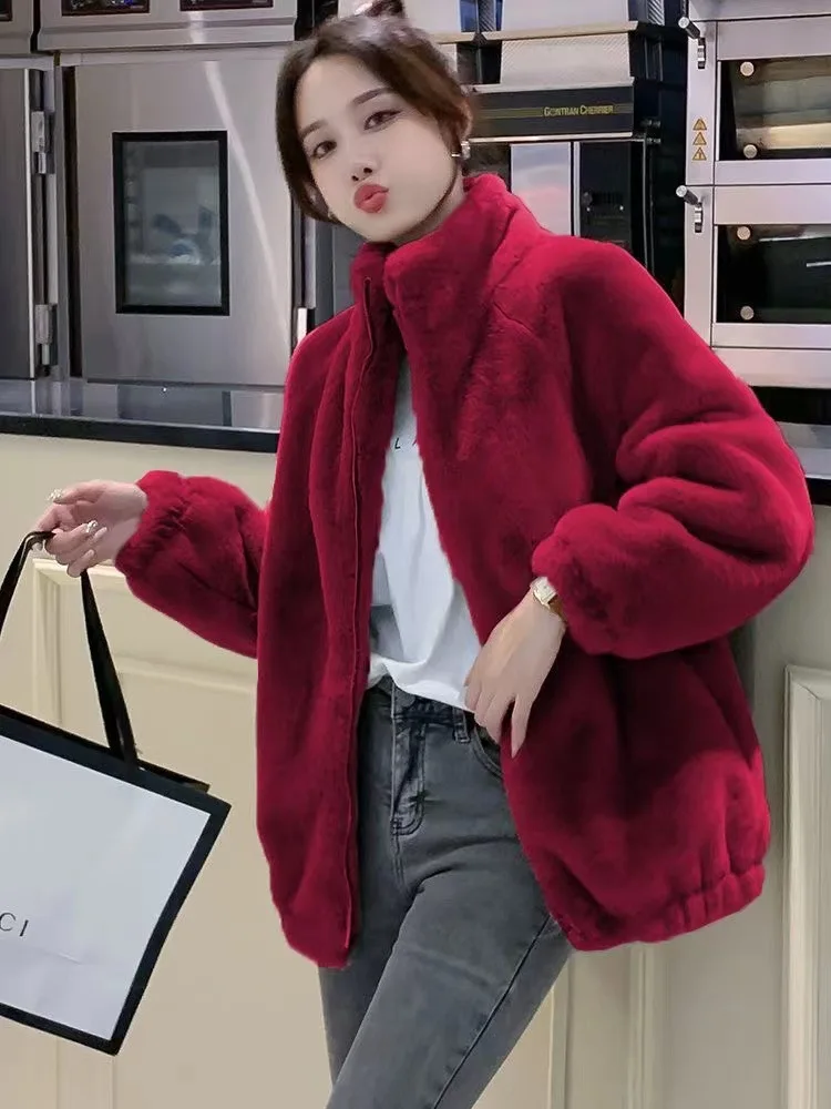 Dámské zimní bundy na zip, tlusté kardigany s dlouhým rukávem, rolák, splývavé kabáty, ležérní elegantní dámské svrchní oblečení, teplé - náhled 2