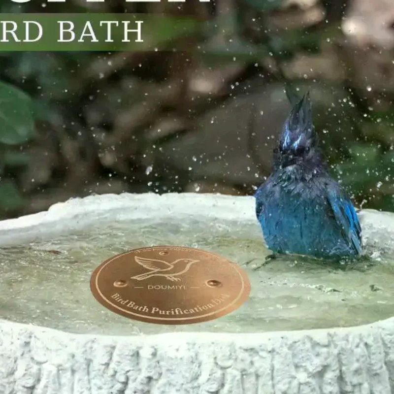 Bird Bath Copper Disk Copper Cleaning Disk Feeder Accessories Triple-Point Plate