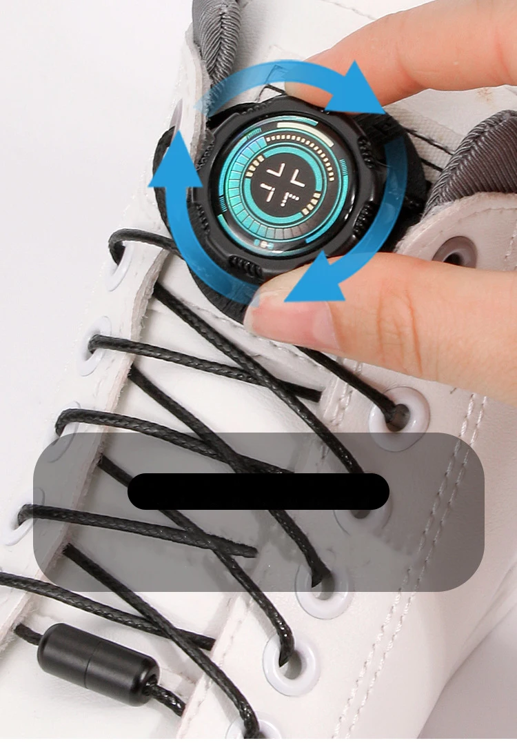 Automatische Schnürsenkel ohne Binden, Schnellverschluss-Schnürsenkel für Sneaker, Schnürsenkel ohne Binden für Erwachsene und Kinder, dicke Schnürsenkel aus Seil, 1 Paar/2 Paar – Detail 1