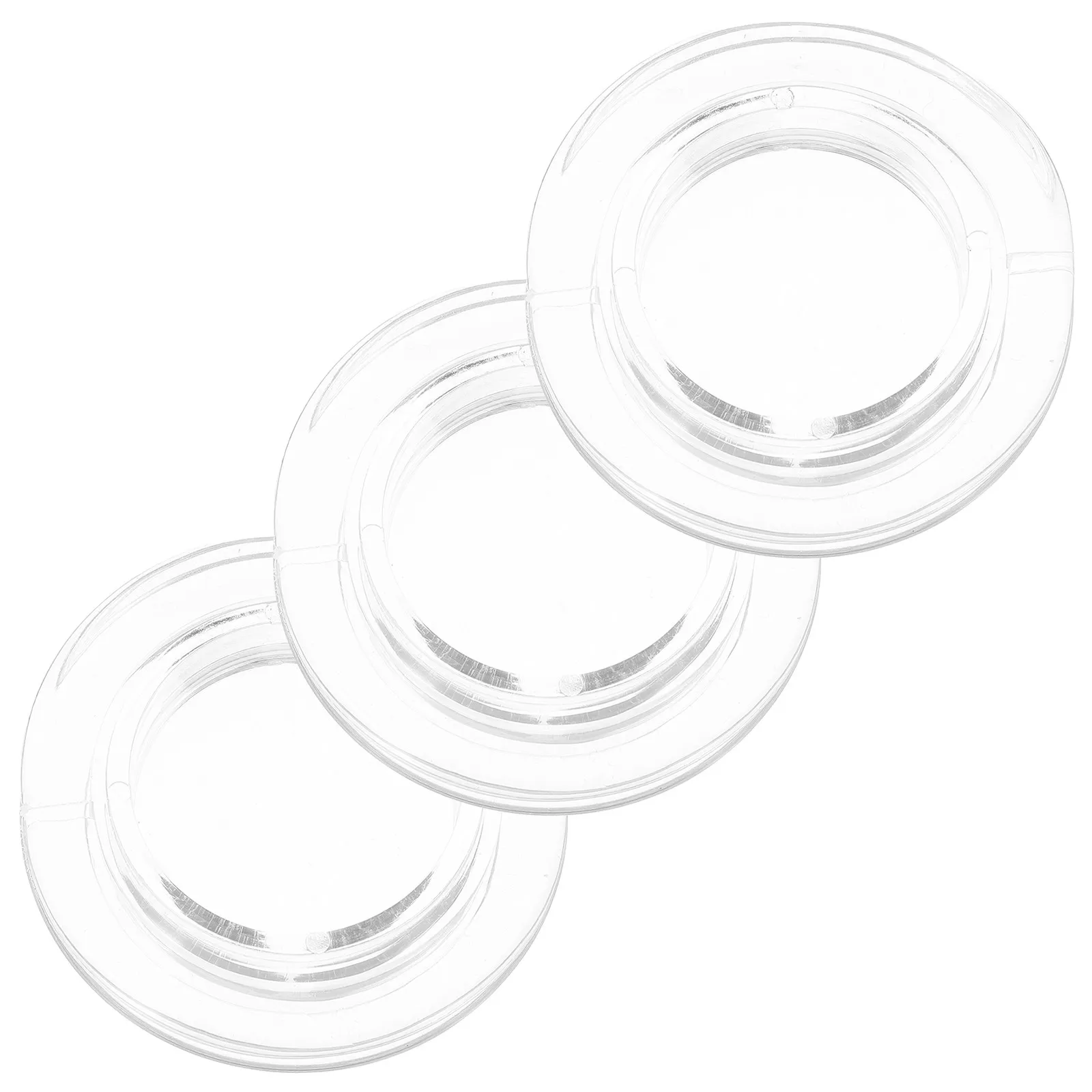 3Pcs Transparent Silicone Patio Table Umbrella Hole Ring Cap Set Seamless Waterproof Outdoor Parasol Hole Plug Stabilizer