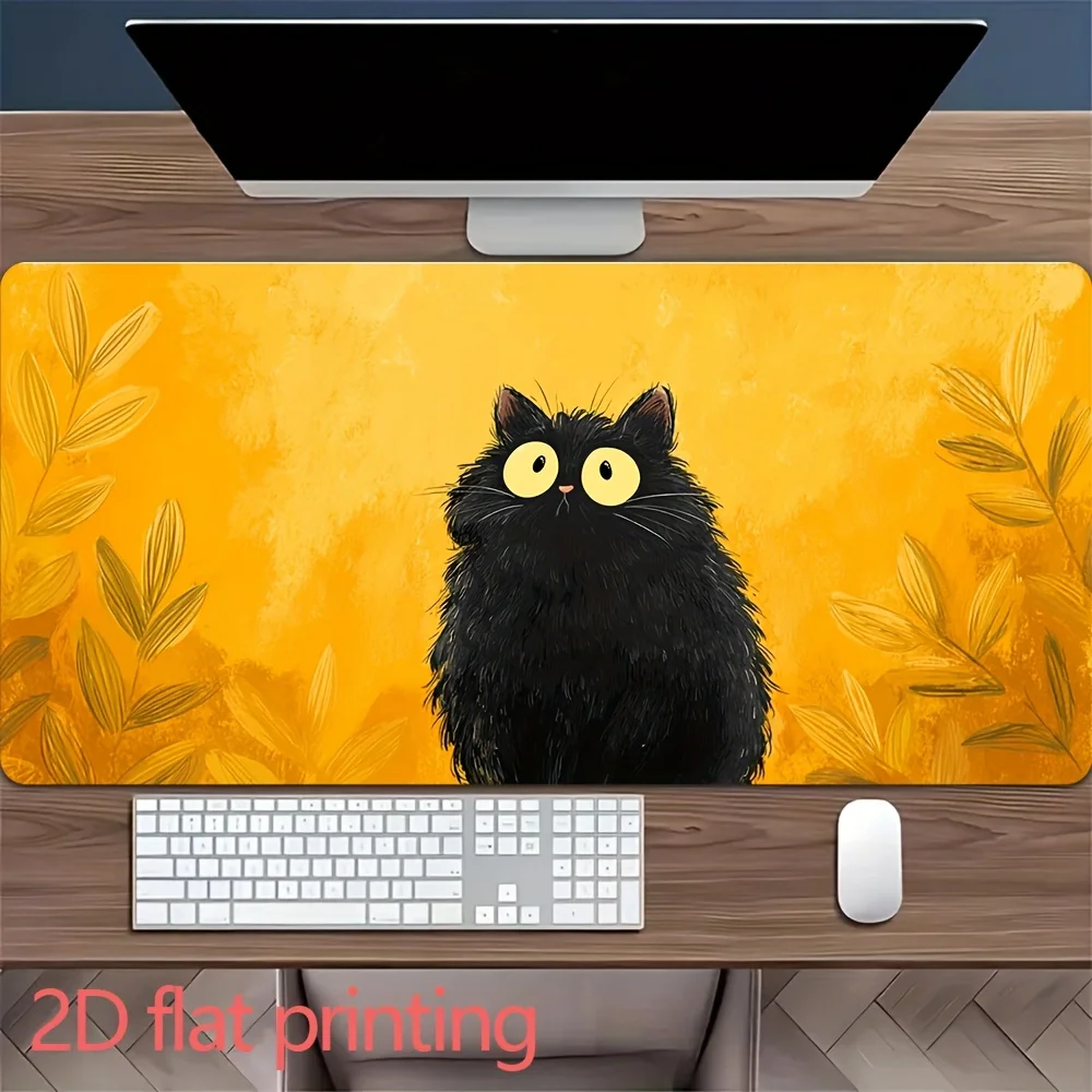 

Black cat cartoon anti-slip rubber bottom mouse pad is suitable for use in work, office and home. Multiple sizes are available