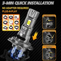 H7 H4 Led Canbus Lights for Car High Power Headlight Ultra Powerful Turbo Bulb Motorcycle Ampoule LED H7 Automobile Lamp Foggers 4