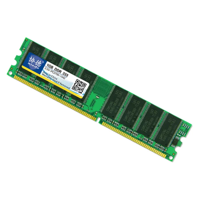 A72Z Xiede Module de mémoire RAM pour PC de bureau DDR 333 1 Go PC-2700 DDR1 184 broches DIMM 333 MHz X002