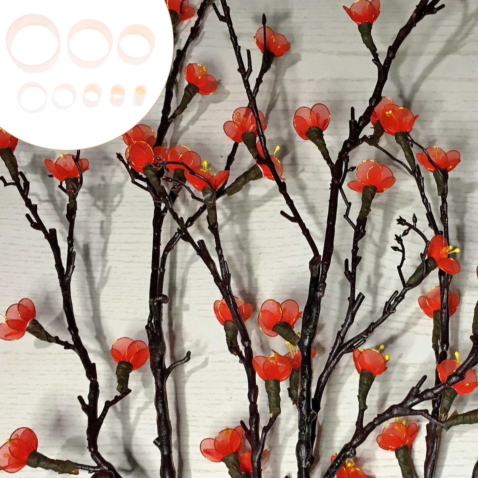 

16pcs Flower Mold Sleeves Plastic Petal Making Molds Diy Craft Tool Lightweight Durable Screen Flowers Making Material Practical