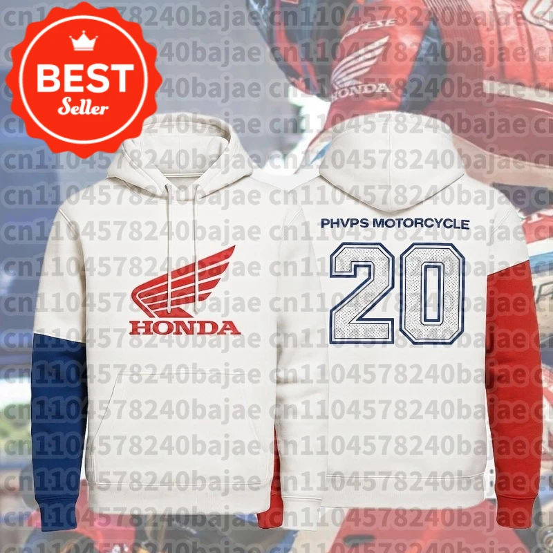 

Motorcycle Enthusiast Hoodie Men Women Autumn/Winter Long Sleeved Pullover Motorcycle Honda Printed Sports And Leisure Jacket
