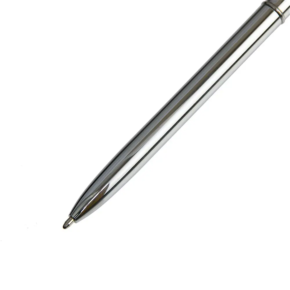 High Quality Stainless Still Stationery Metal Ball Pen Rod Rotating Ballpoint Pen Slender
