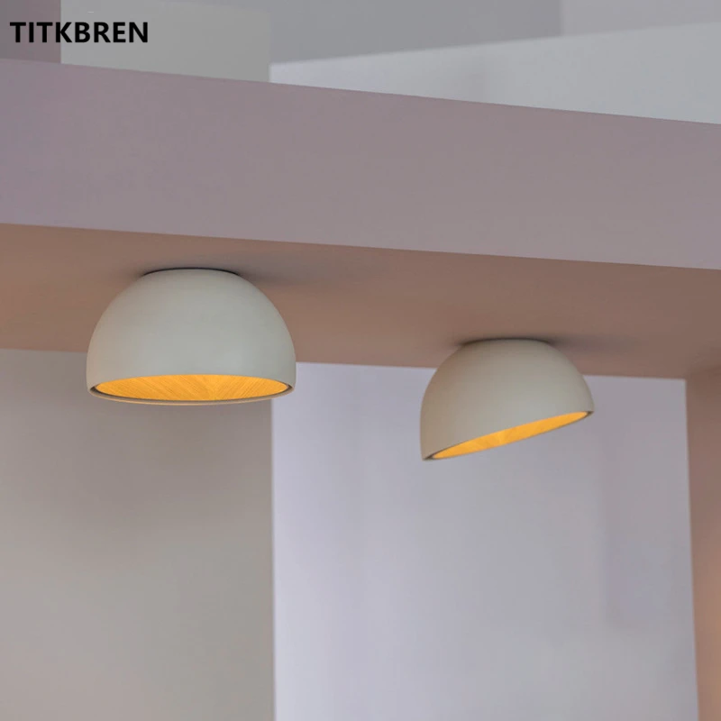 Northern Europe Minimalist Bedroom Lamp Modern Creative Inclined Ceiling Lights Wood Grain Study Living Room Personality Fixture