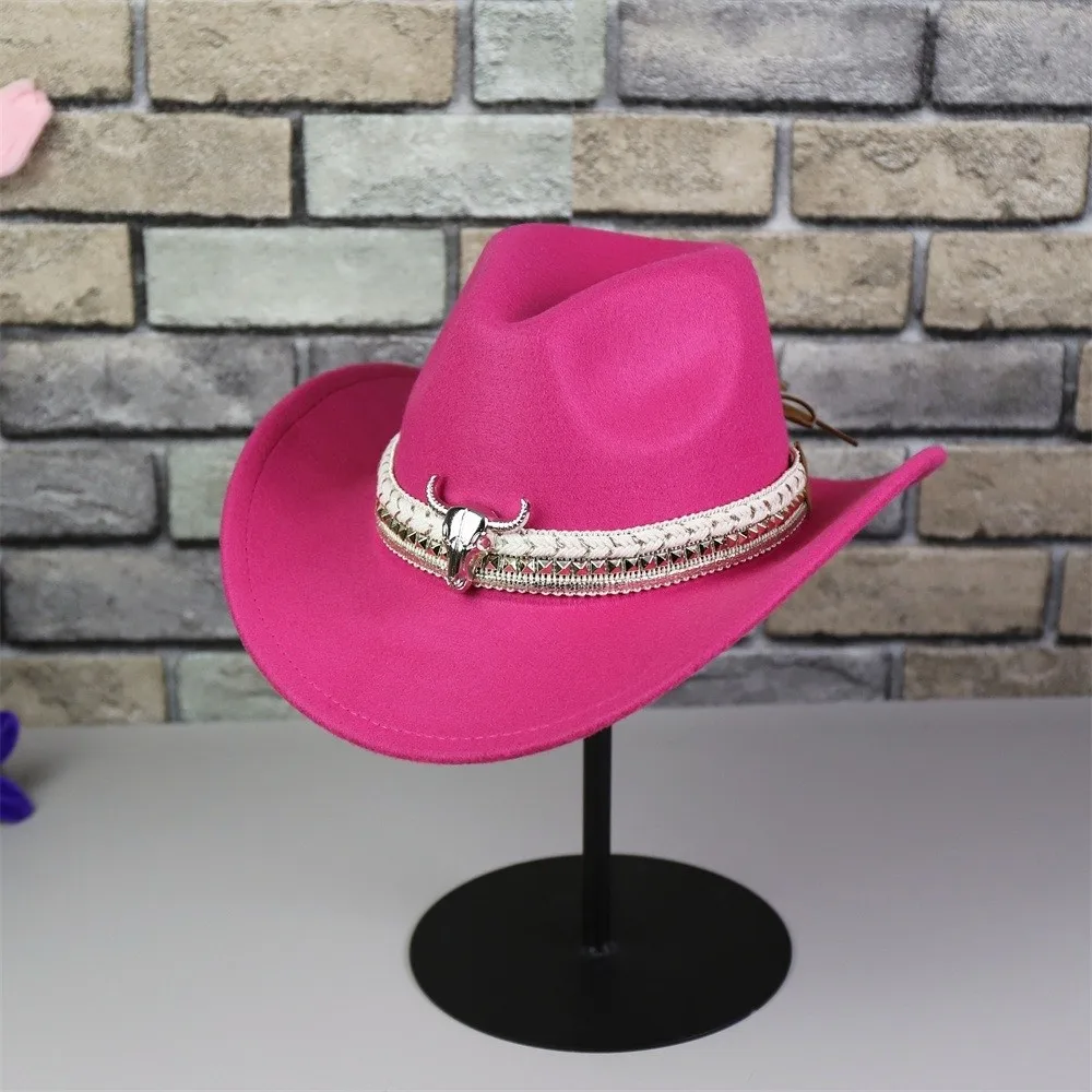 Gorra de vaquero occidental de ala ancha, sombrero de caballero con protección solar transpirable de lana, sombrero tibetano ligero de estilo étnico para concierto