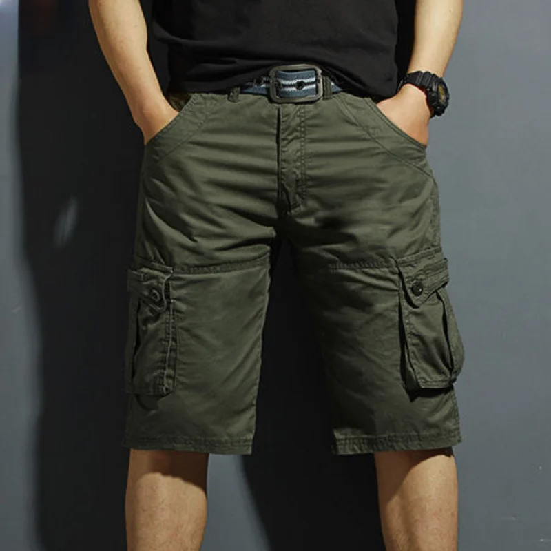 Mens Cargo Shorts Combat Solid Half Hiking Bermuda Short Pants for Men Comfortable Vintage Luxury Baggy Hevy Whate Y2k Jorts Hot