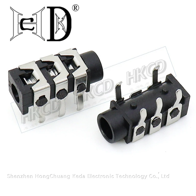 5pcs PJ-313 3.5mm 5 Pin Right Angle DIP Stereo Headphone Jack Through Hole Female Audio Socket for MP3 Player