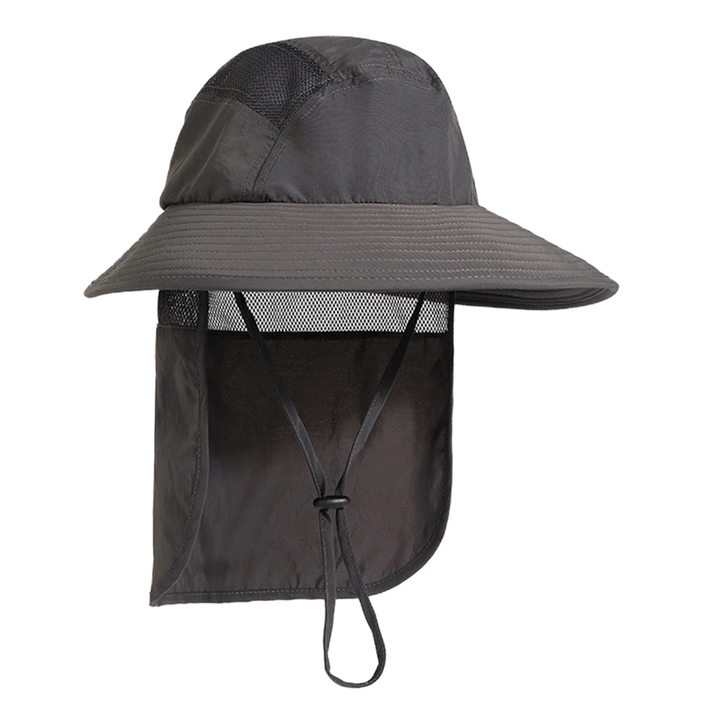

1pc Sun Protection Fishing Sun Hat Uv Protection Neck Sunhat Visor Sun Hat for Women and Men (Dark Grey)
