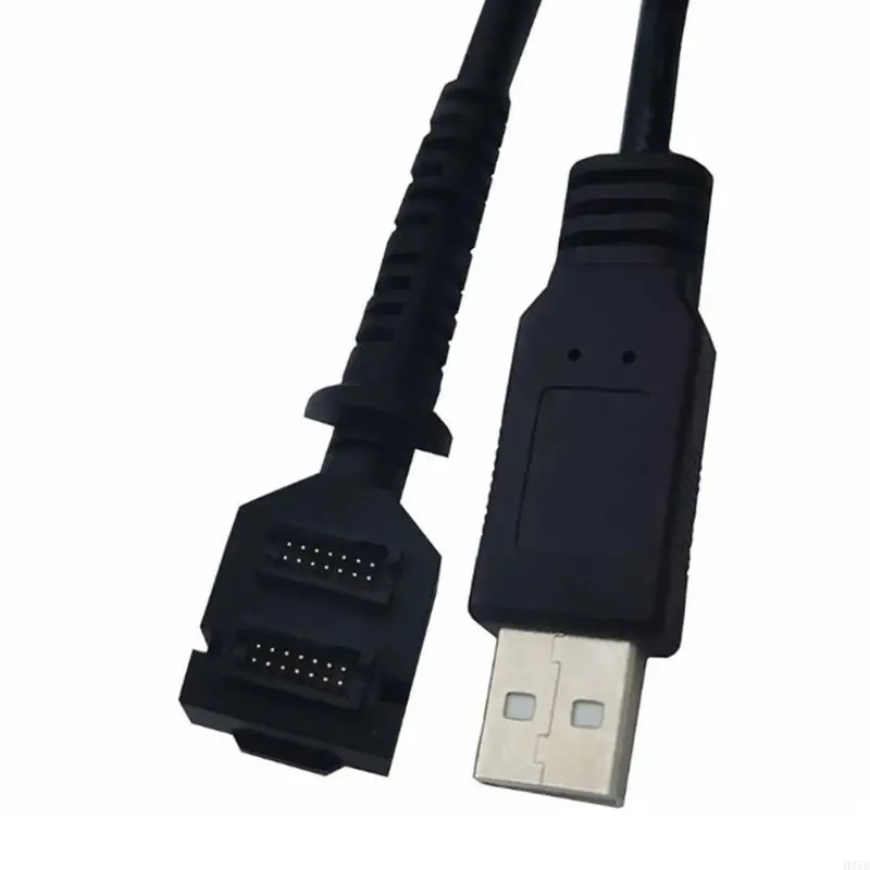 H37B Long 300 Doppelkopf 14 -Pin -Stecker zu USB ein männliches Kabel für POS -Klemmen Scan -Maschine Kabel