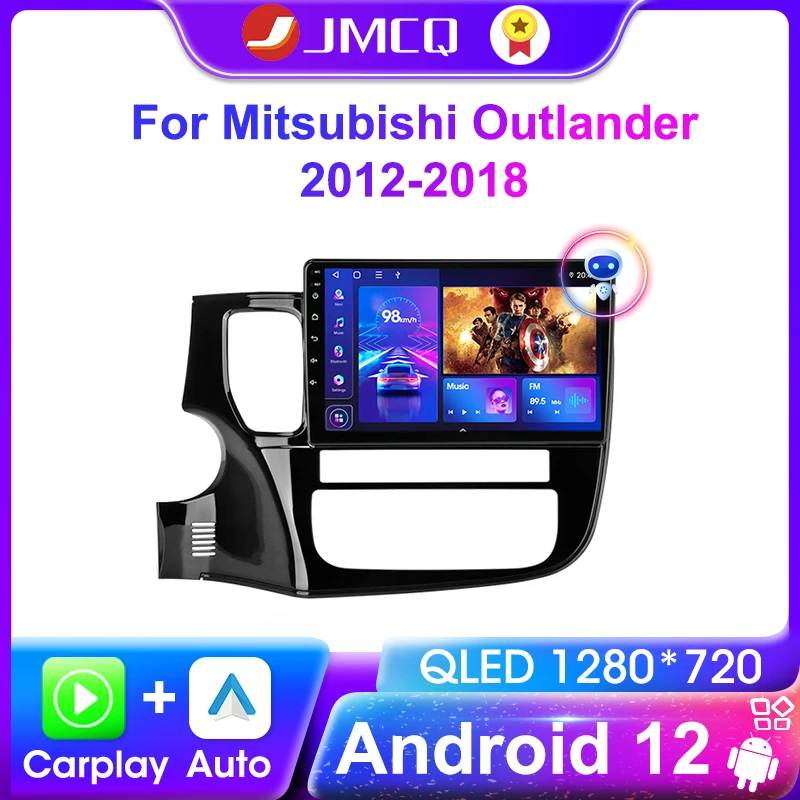 

JMCQ 2Din Android 12 Car Radio For Mitsubishi Outlander xl 3 2012-2018 GPS Navigation Subwoofer Multimedia Video Player Carplay