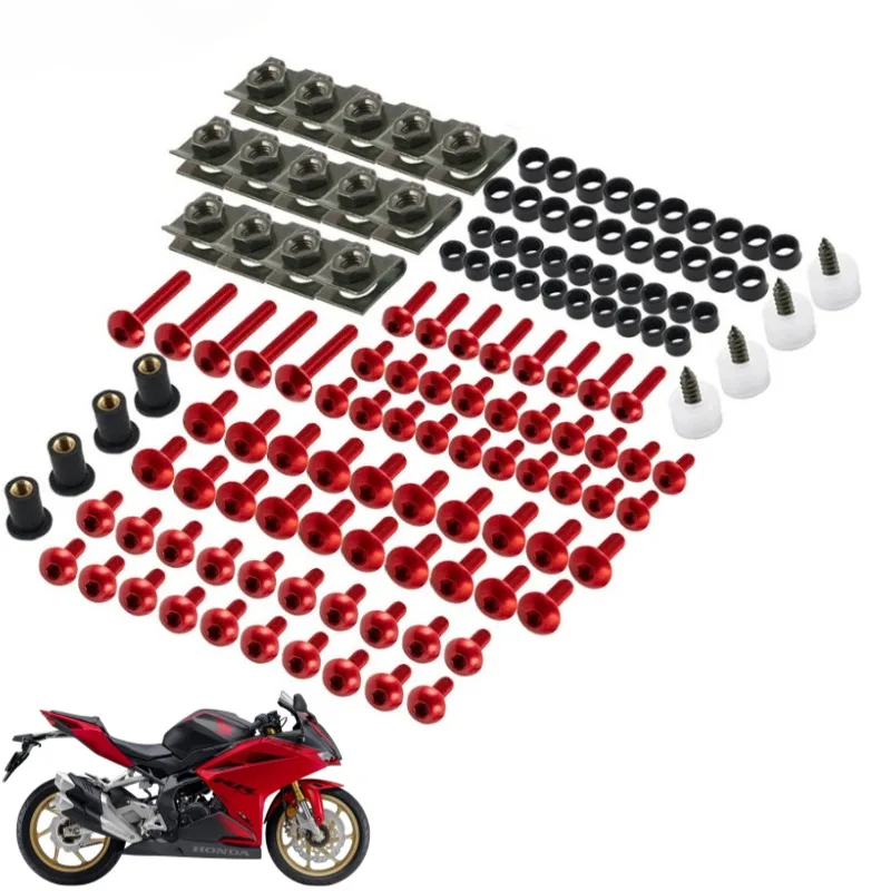 177PCS CNC Fairing Bolt Kit Fastener Clips Screw For Honda CBR600RR CBR1000RR CBR 600 F2 F3 F4 CBR 600 RR 1000 RR 900 929RR 650R