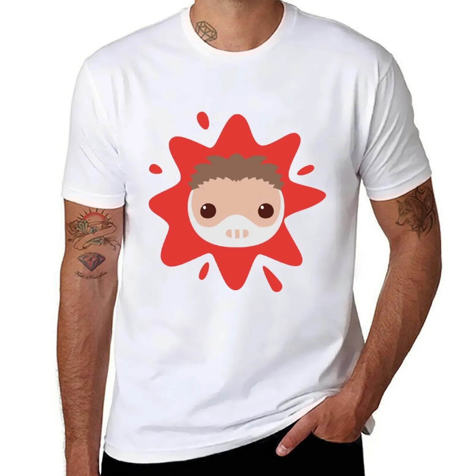 

Cute Chibi Hannibal with Mask T-Shirt man t shirt graphic man t shirts high quality luxury brand T-Shirt