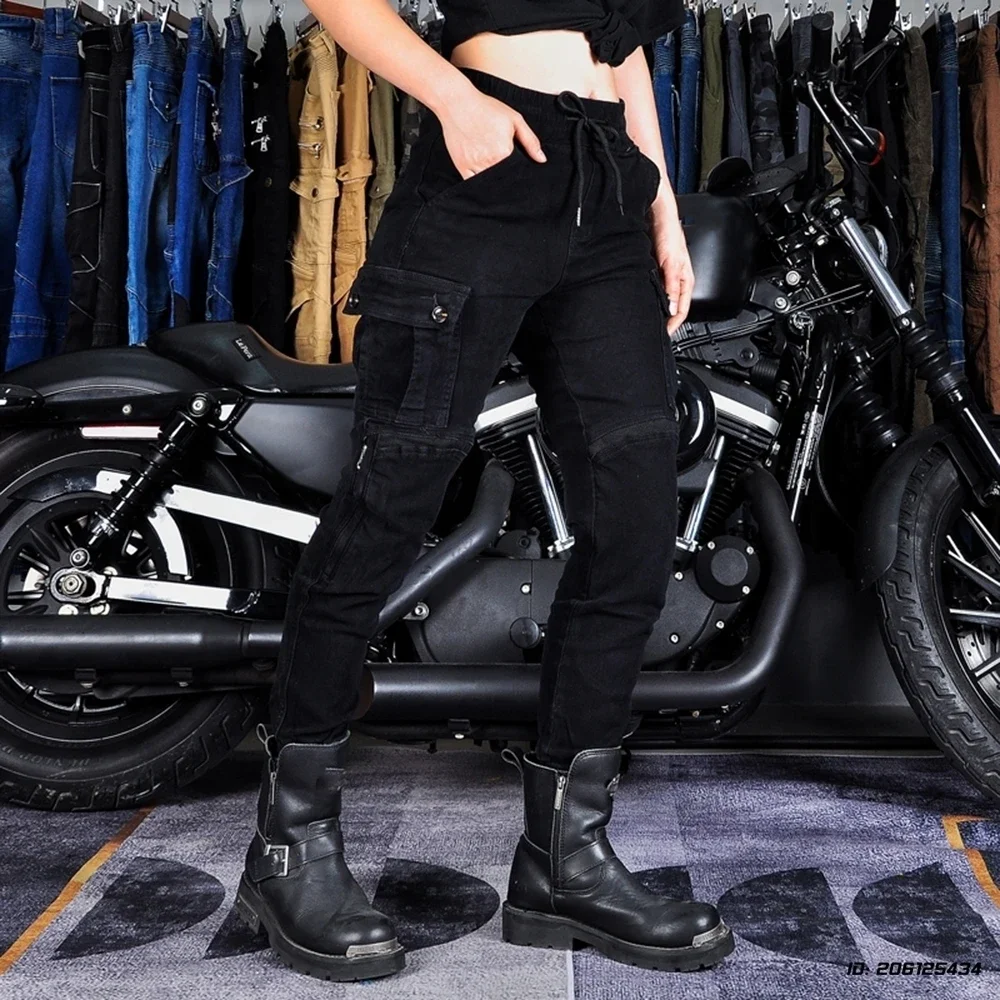 Motorcycle Riding Pants Motocross Racing Jeans Protective Gear Wear-resistant Kevlar Protective Layer Racing Motorbike Trousers