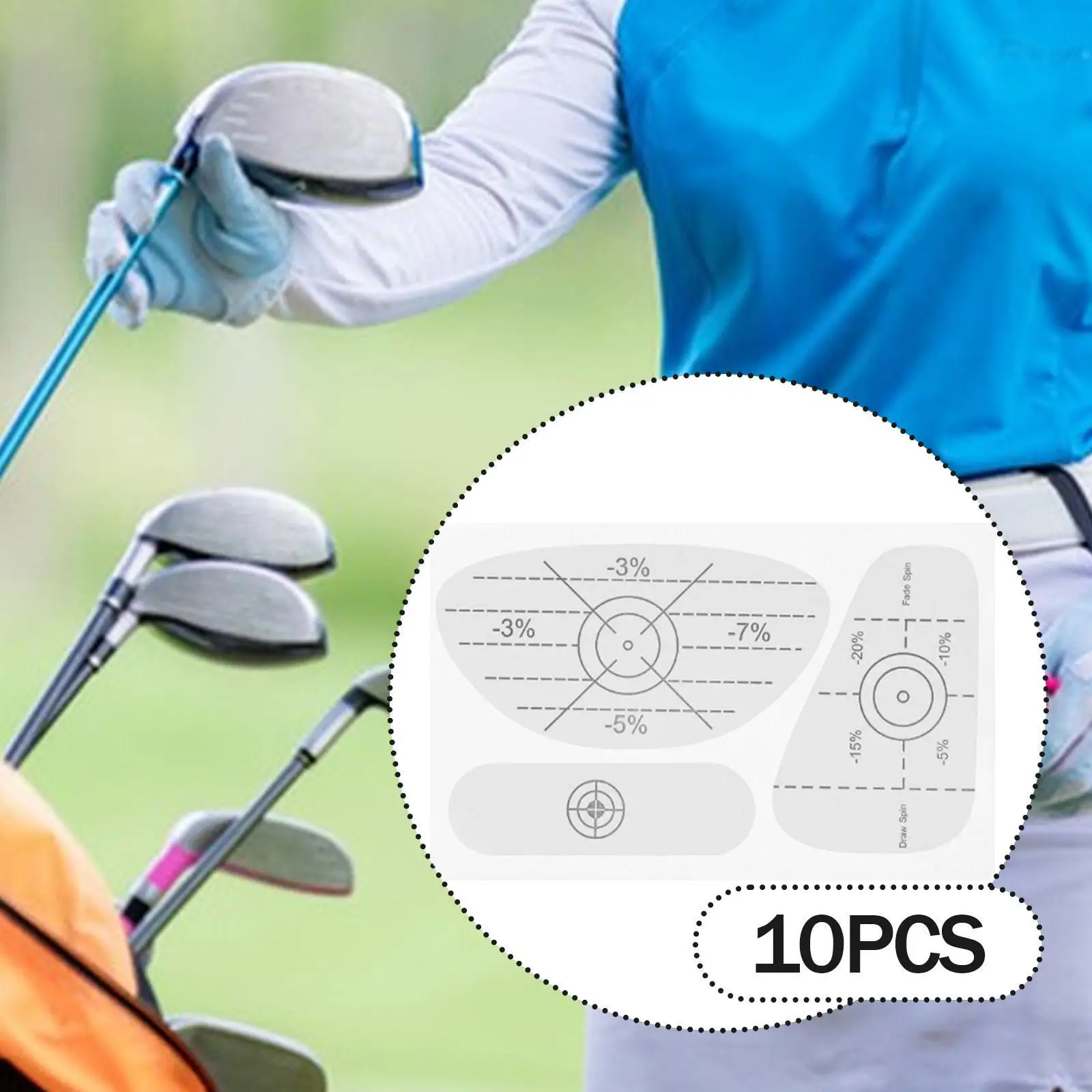 Golf Label Impact Tape Sticker Paper Training Aid for Swing Position Feedback Practice