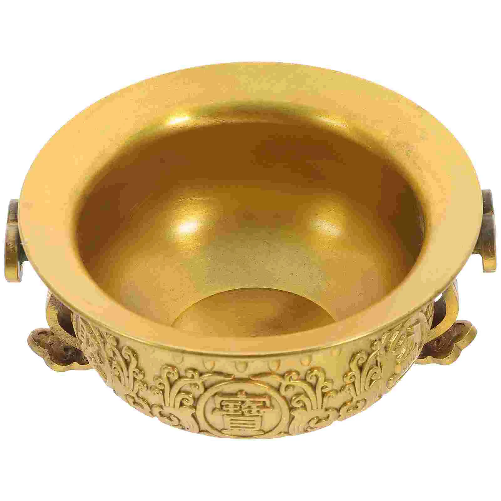 Treasure Bowl Faux Items Room Dining Table Decor Golden Exquisite Cornucopia Statue Office