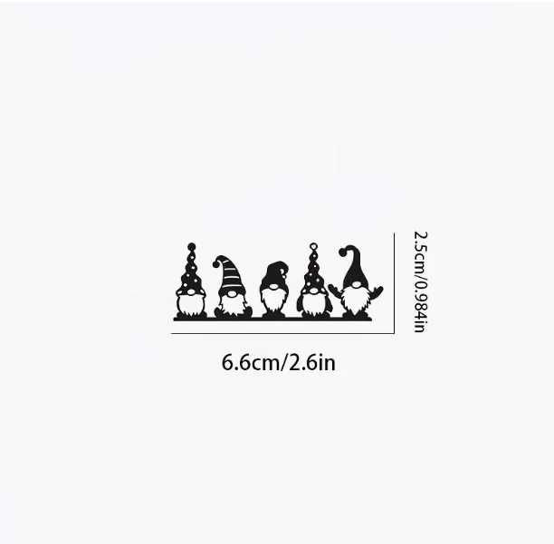 Interesting Black Gnome Decals, Car Rearview Mirror Stickers - Suitable for Cars, Motorcycles, Computer Notebooks, and Mobile Phones - Perfect Holiday Gift