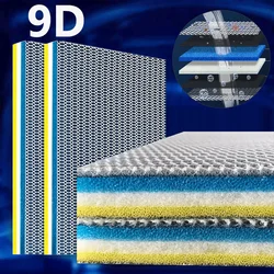 9D 9-Layers Aquarium Filter Media Upgraded No Glue Sponge Filter Pads Fish Tank Skimmer koi Pond Filter Cotton Accessories