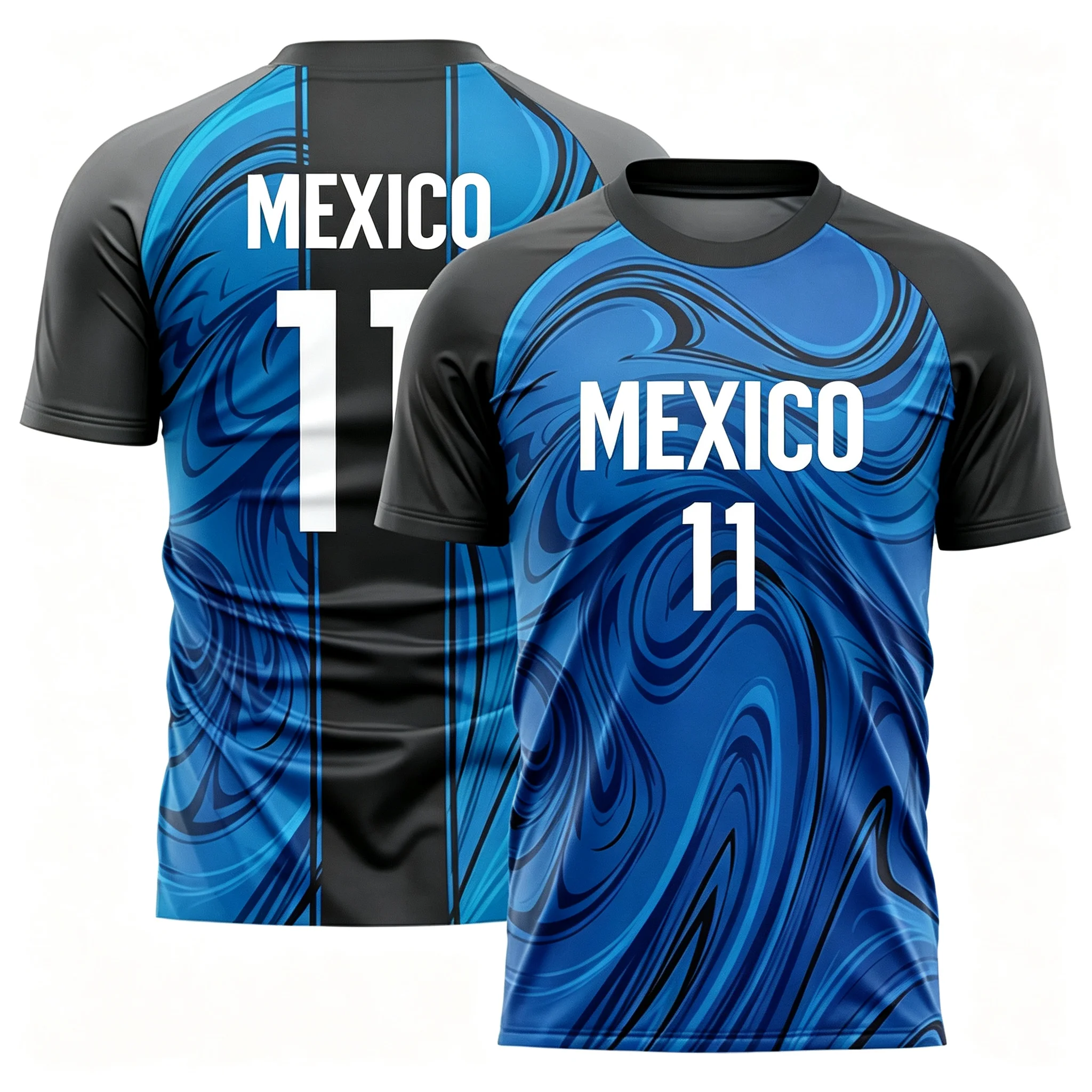 Men's Polyester Sports T Shirt Mexico 11 Letter Number Print Pattern Breathable Athletic Top