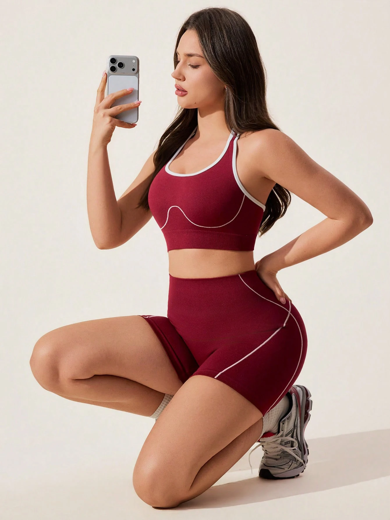 2pcs/set Yoga Sport Bra Shorts Set Sportswear Woman Gym High Waist Seamless Workout Shorts Leggings Activewear Women's Tracksuit