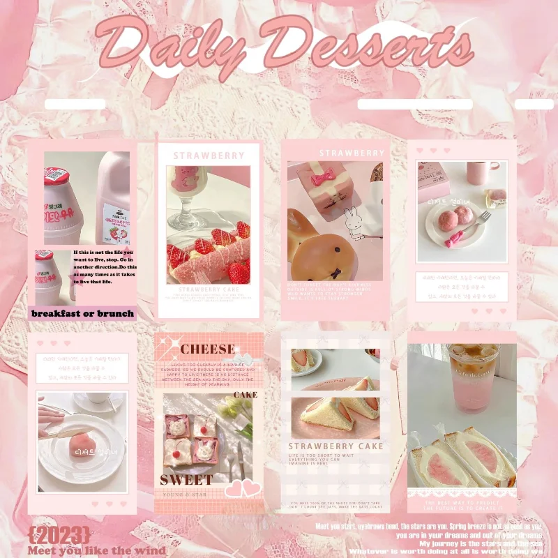 kawaii sweet girly adesivos decorativos materiais de vedacao embalagem comida queijo sobremesa kawaii 200 folhas por conjunto 01