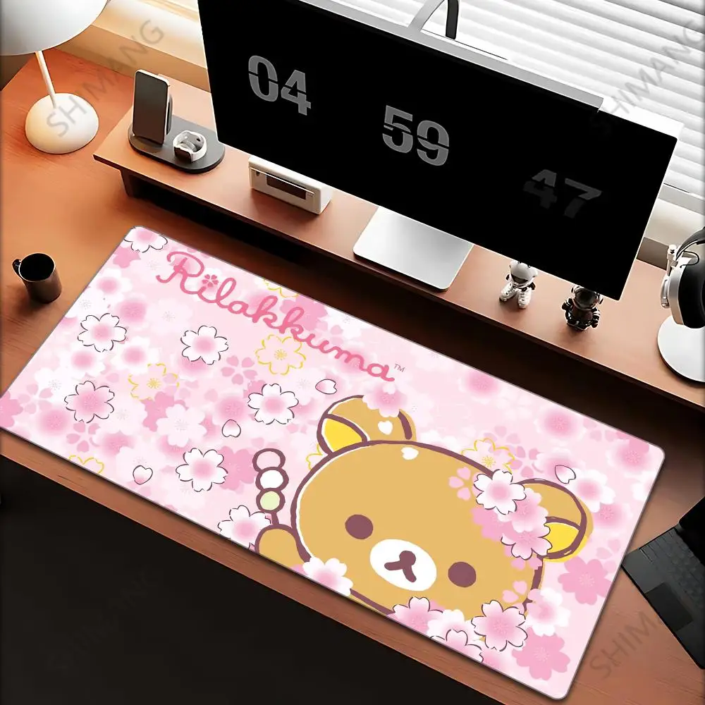 

Kawaii Game Rubber Mat Cute Mousepad Non-slip Table Mat Anime Pink Rilakkuma Office Computer Accessories Speed Desktop Mouse Pad