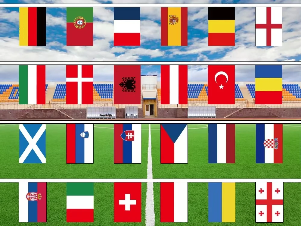 European cup 2024 flag 14x21cm Football match Bar party Outdoor banner flags