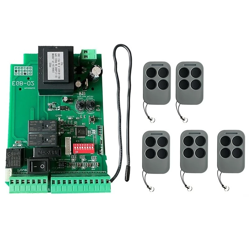 B50C Access Control System For Sliding Gate Opener AC110 Automatic For Sliding Gate Motor Control Board+ 5 Remote Control