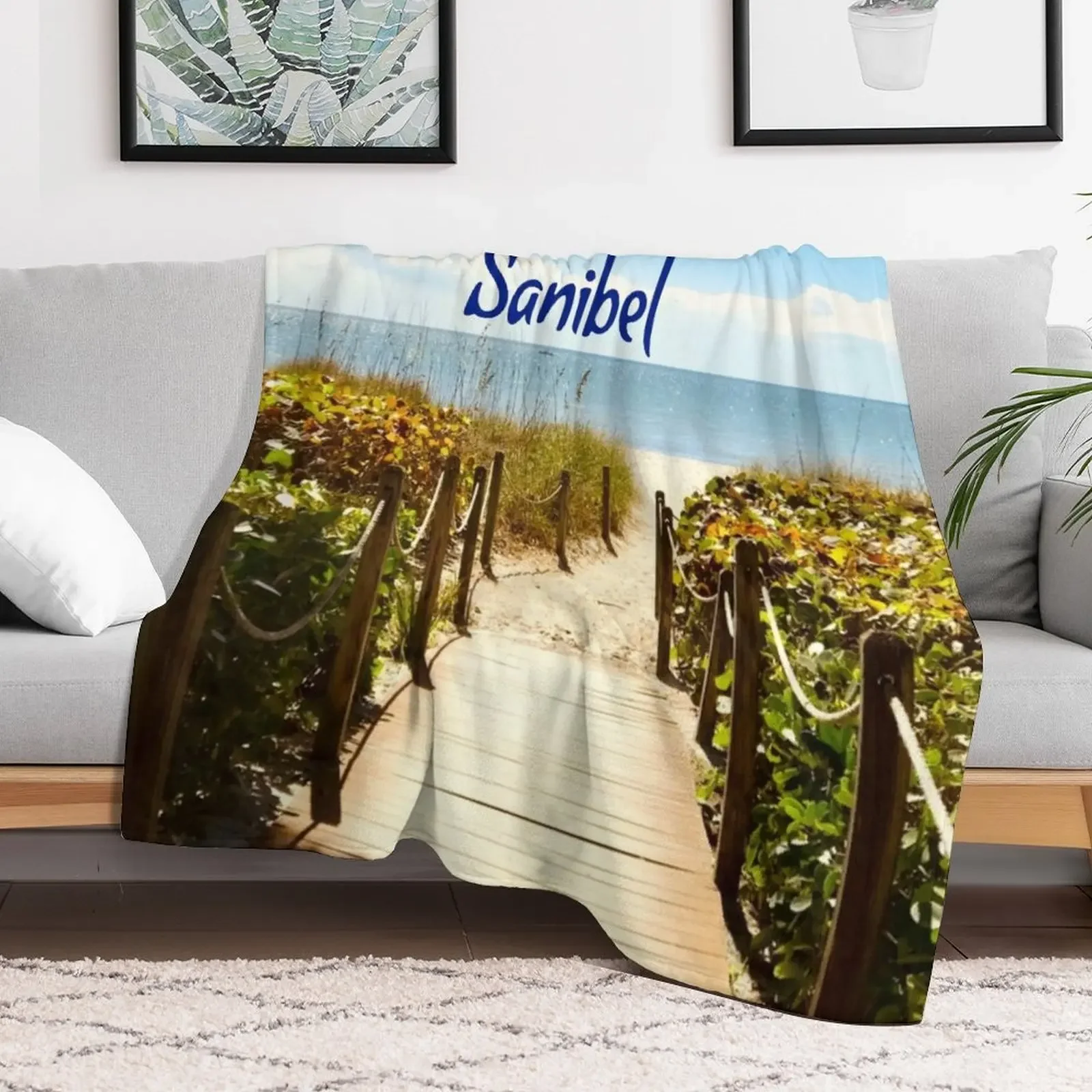 Sanibel Island Florida Beach Ocean Throw Blanket Luxury Thicken Thermal Blankets Sofas Of Decoration Retros Blankets